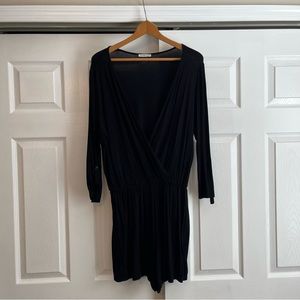 Black Quarter Sleeve Romper